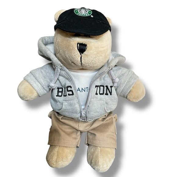 Starbucks Plush Boston Bearista Coffee Stuffed Animal Nursery Decor Gift 11" - Picture 3 of 13